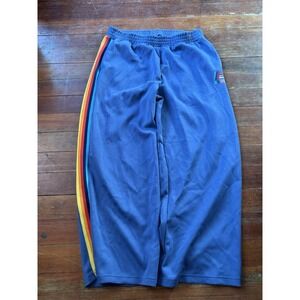 Aldi Gear Sweatpants Size M Oversized Wide Leg Stripes And Embroidery Logo
